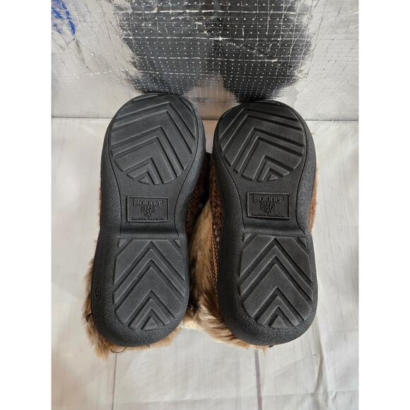 Isotoner Brown Warm Comfort 360 All Round Memory Foam Shoe Bootie Size: 8.5-9 - Picture 3 of 3